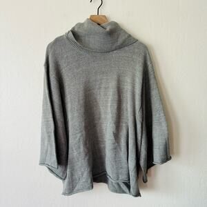 BCBG Maxazria | turtle neck oversized poncho shawl